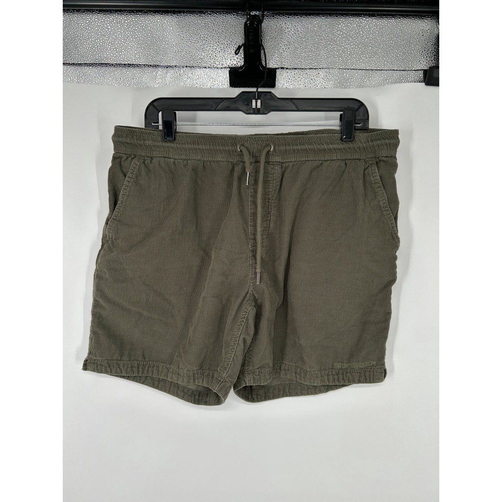 Quiksilver Corduroy Shorts Mens Large‎ Olive Surf Vintage Y2K 6" 6 Inch Inseam